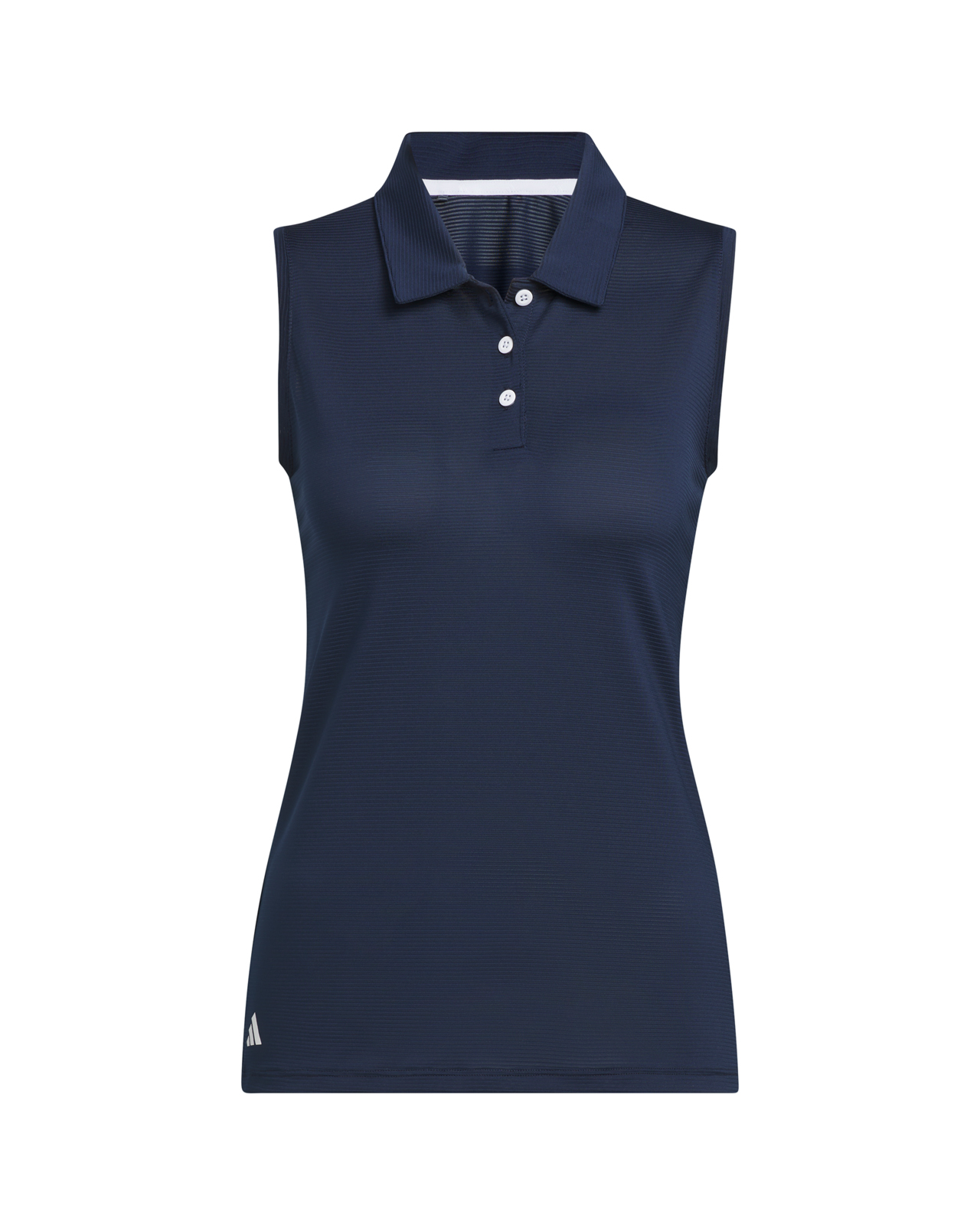 Solid ottoman, Ärmelloses Polo, Damen - collegiate_navy
