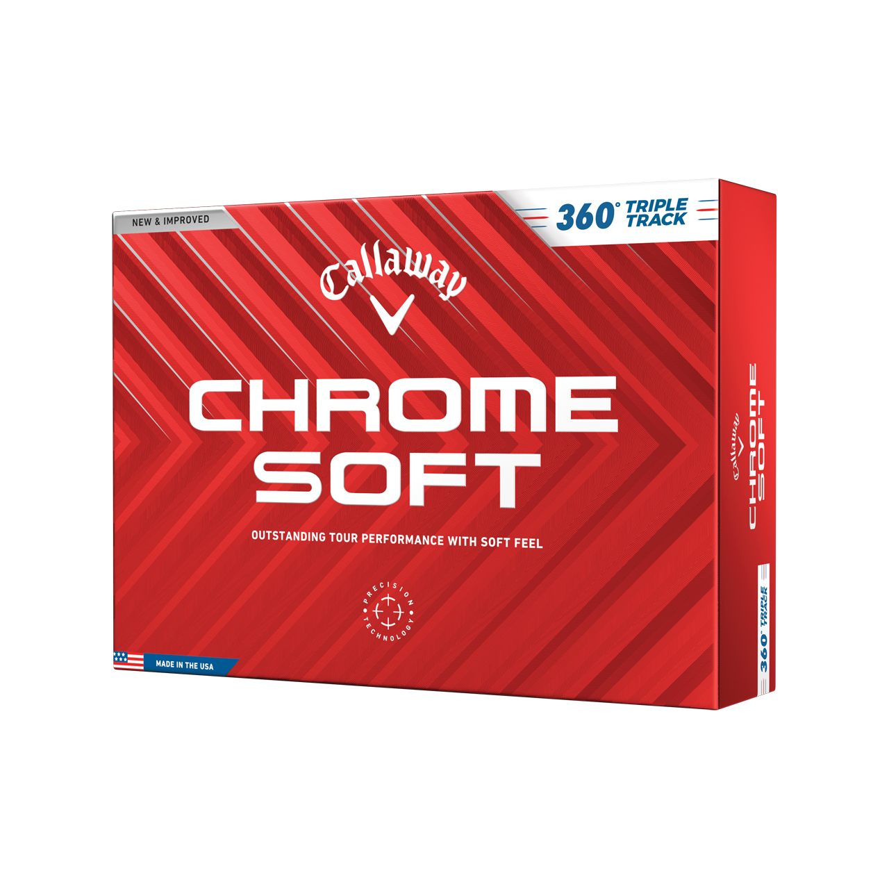 Chrome Soft, Bälle 3-Pack - white_360_triple_track