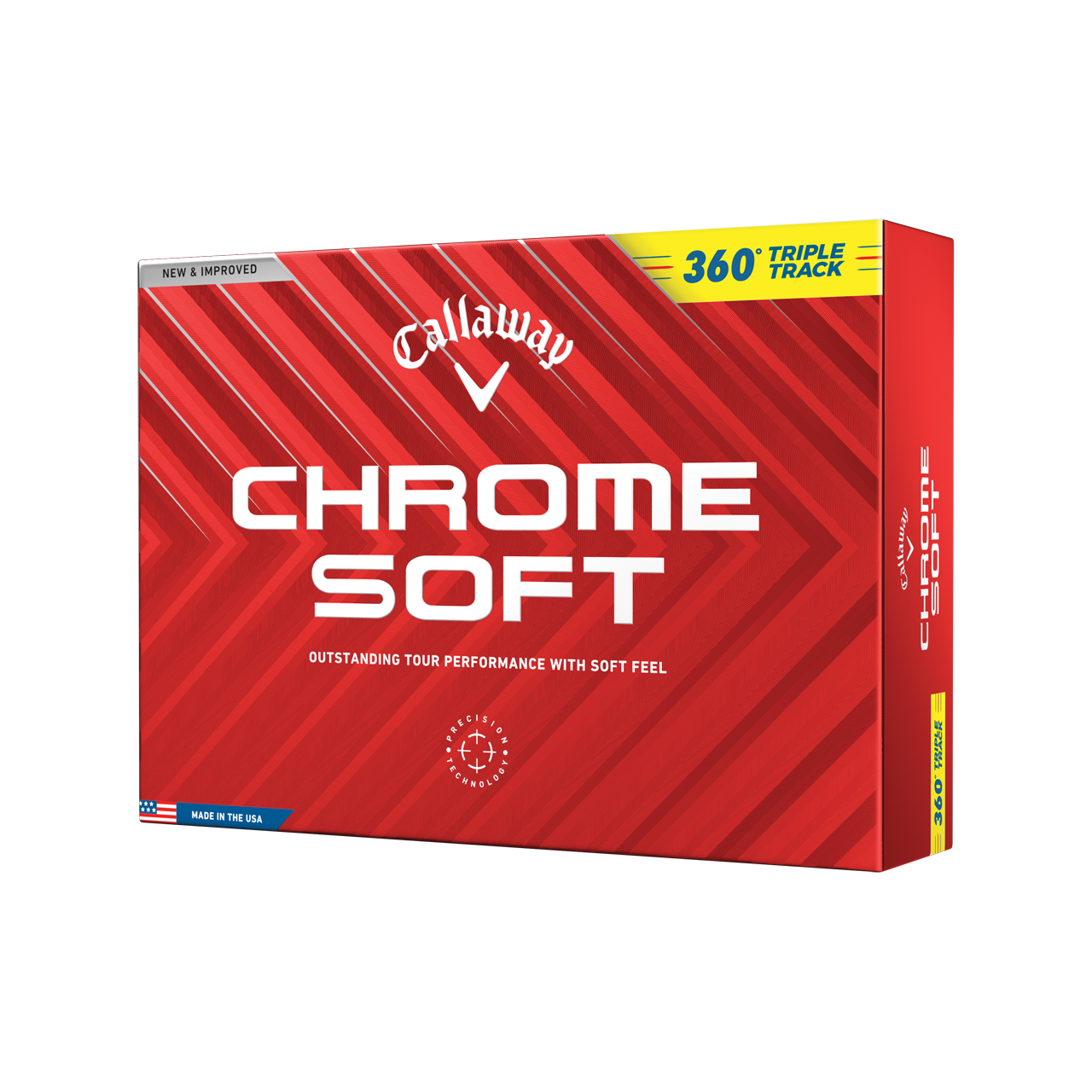 Chrome Soft, Bälle 3-Pack - yellow_360_triple_track