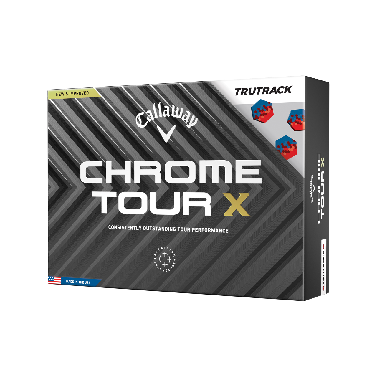 Chrome Tour X, Bälle 3-Pack - blue_red_tru_track