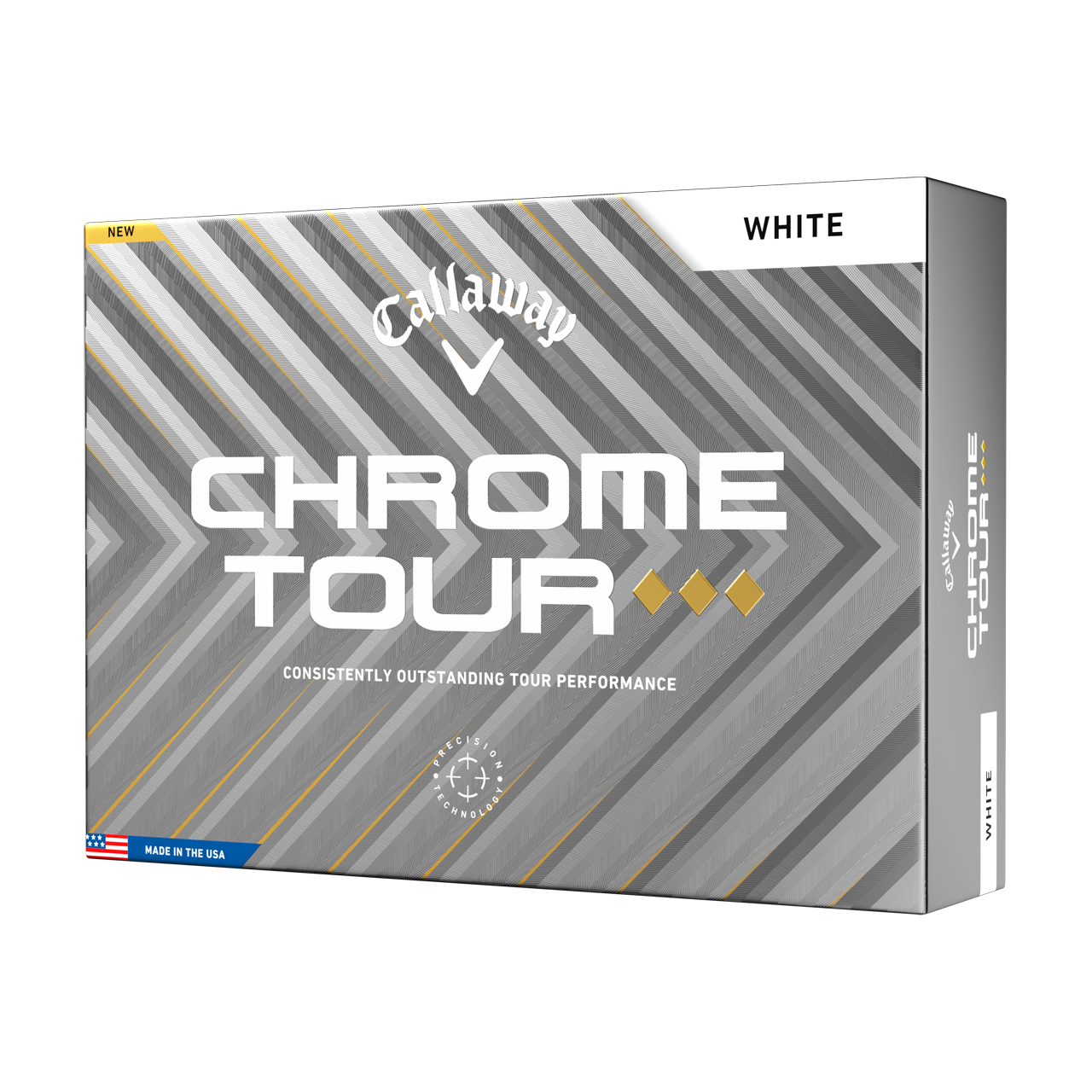 Chrome Tour TD, Bälle, 3-pack - white
