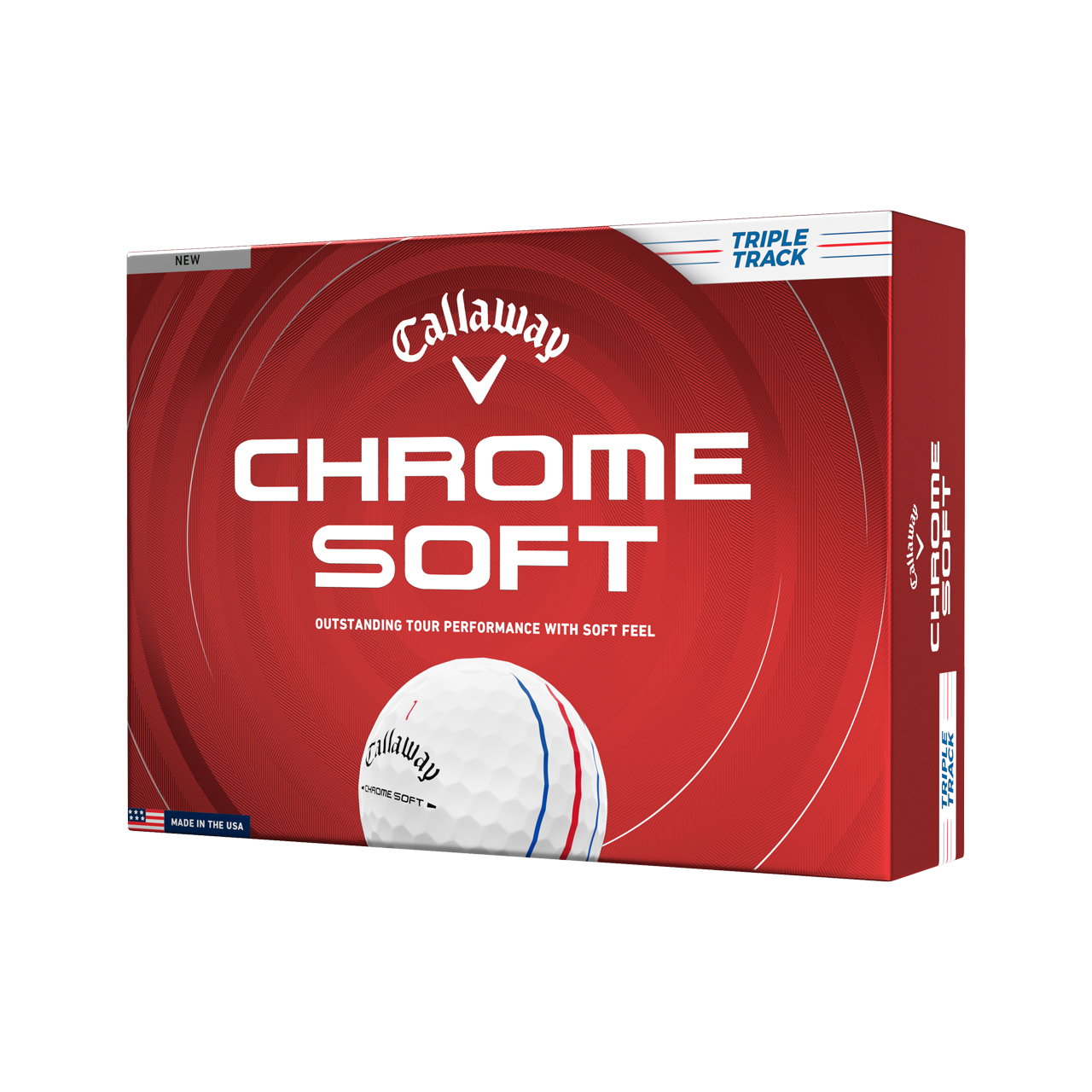 Chrome Soft, Bälle 3-Pack - tt_white