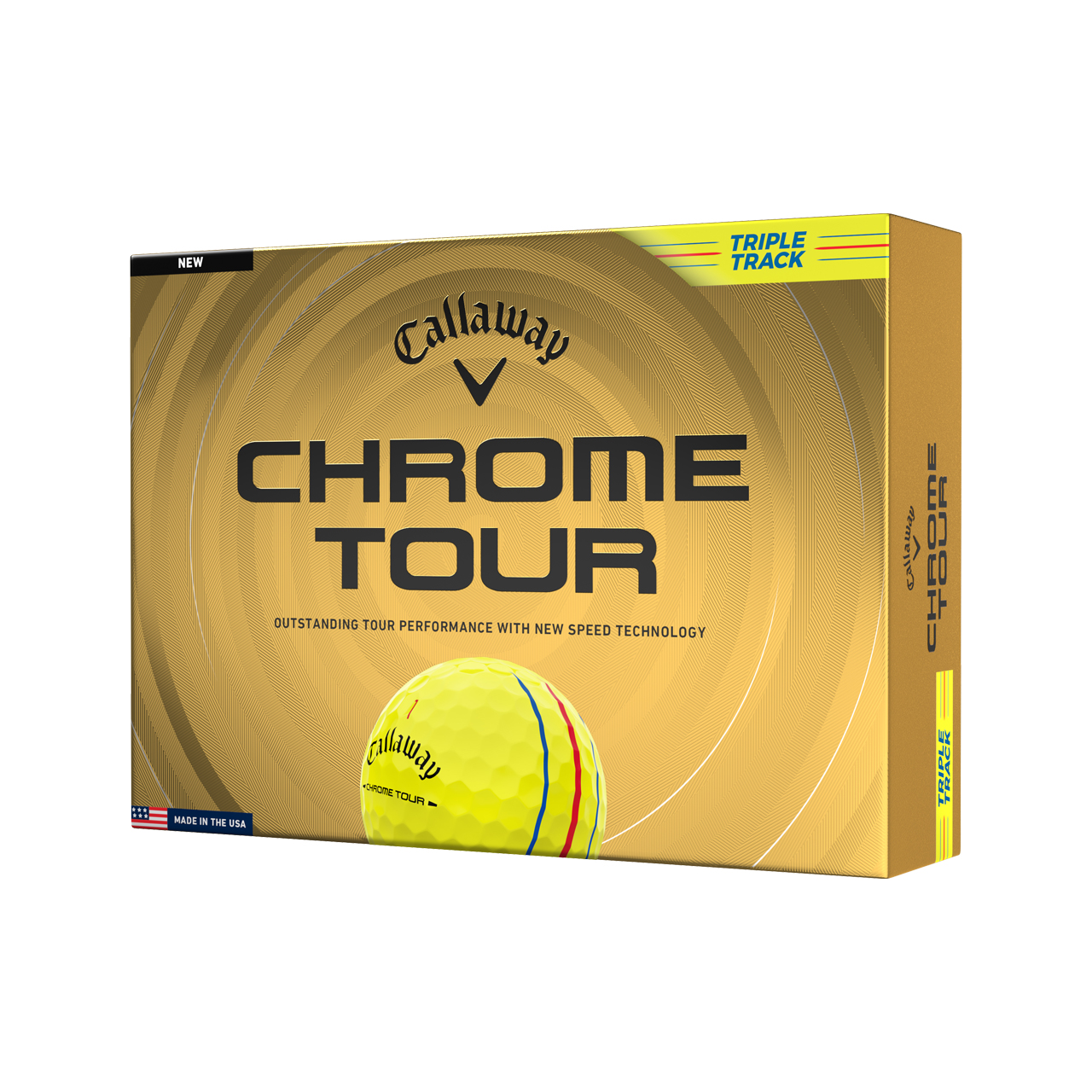 Chrome Tour, Bälle 3-Pack - tt_yellow