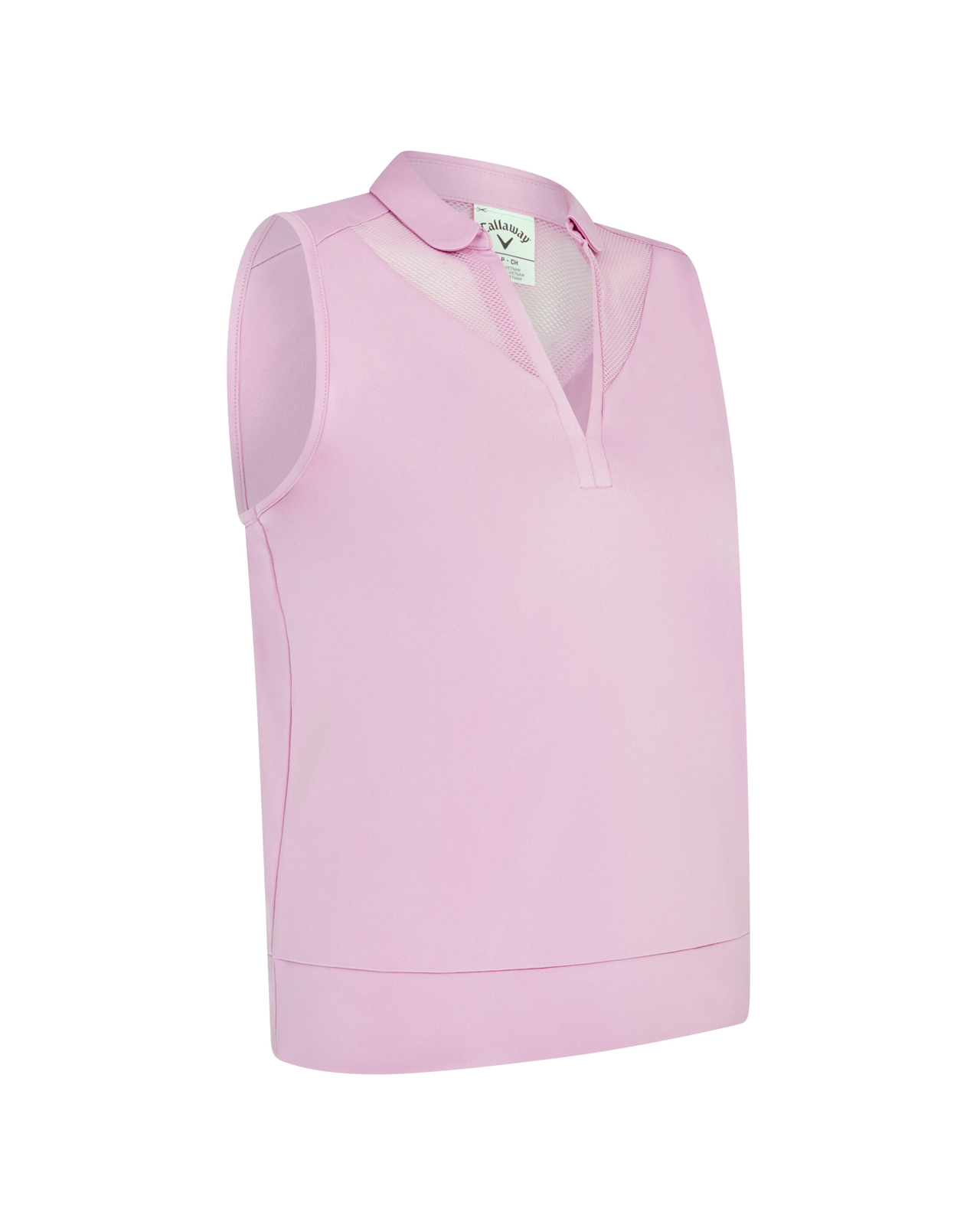 Waist Length Mesh Detail, Polo, Damen - orchid