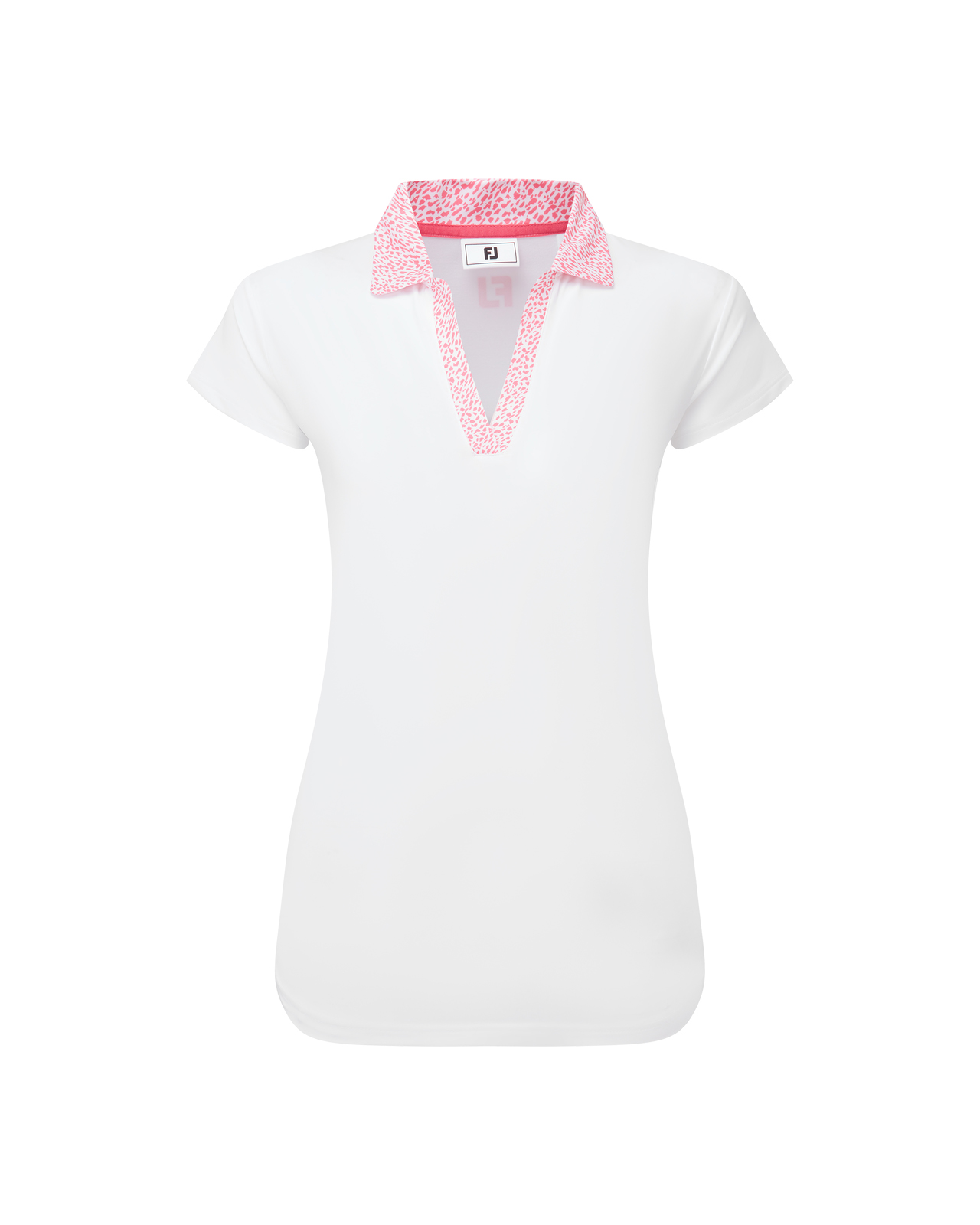 Print Trim, Polo, Damen - white_pink_lemonade