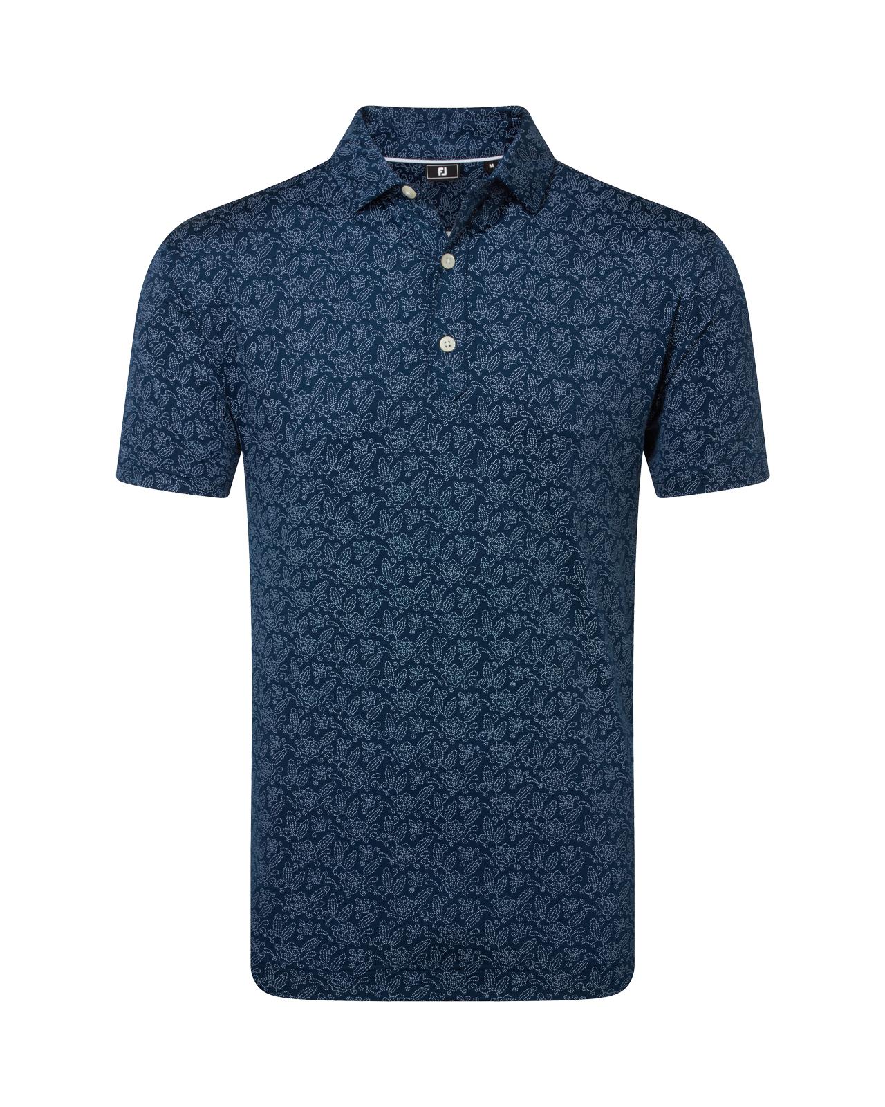 Wingtip Floral, Polo, Herren - navy_white