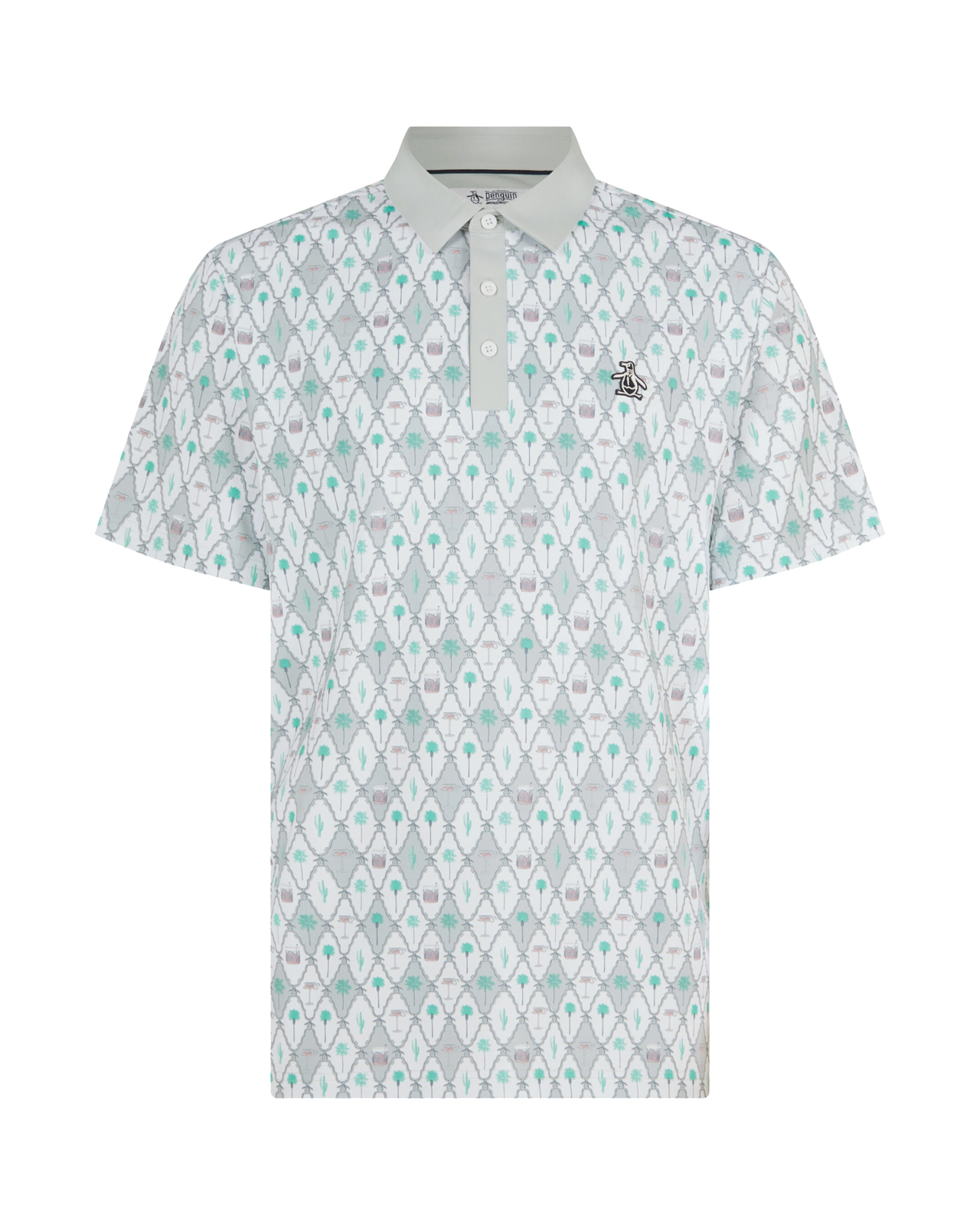 Lattice Cocktail Earl, Polo, Herren - bright_white