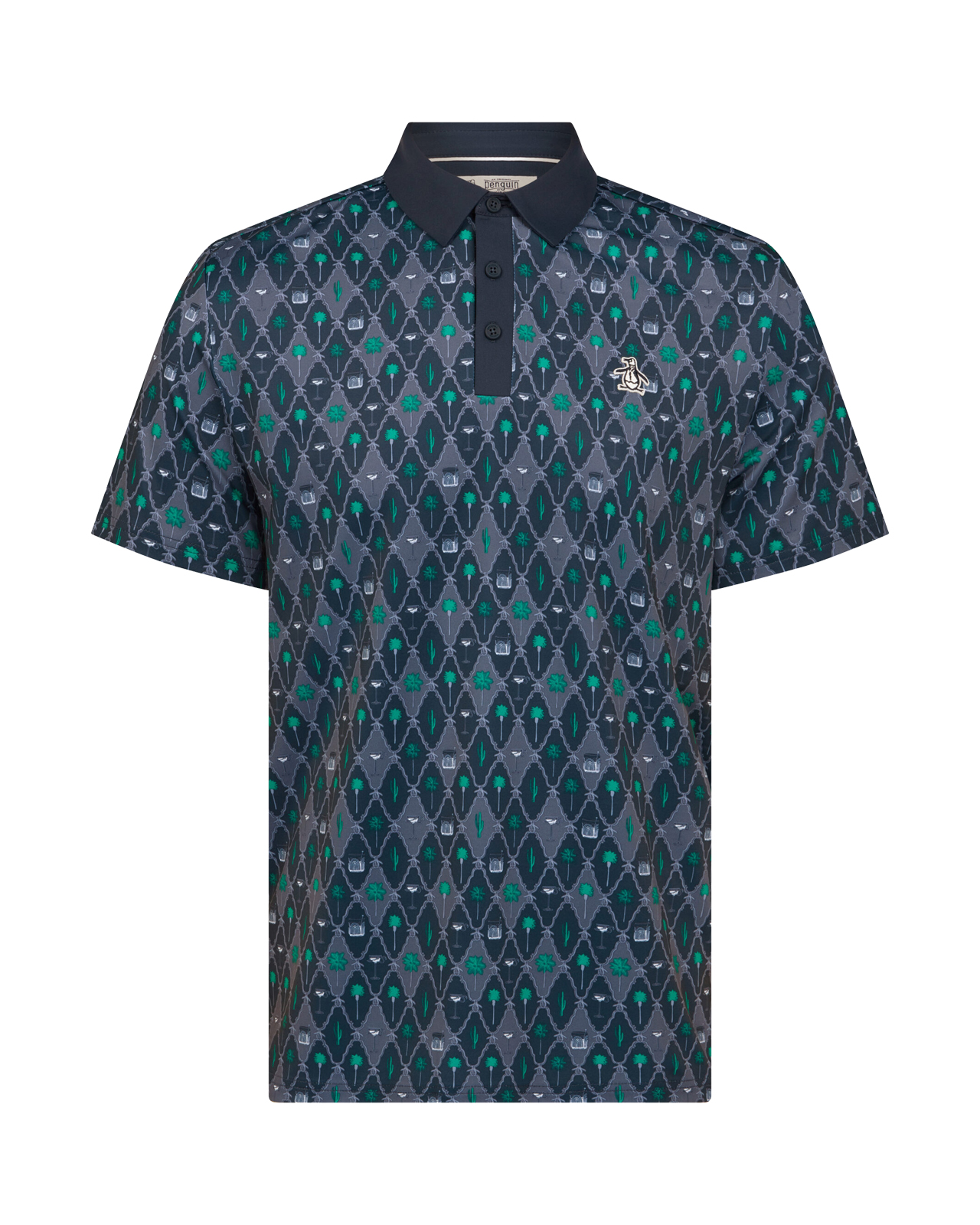 Lattice Cocktail Earl, Polo, Herren - black_iris