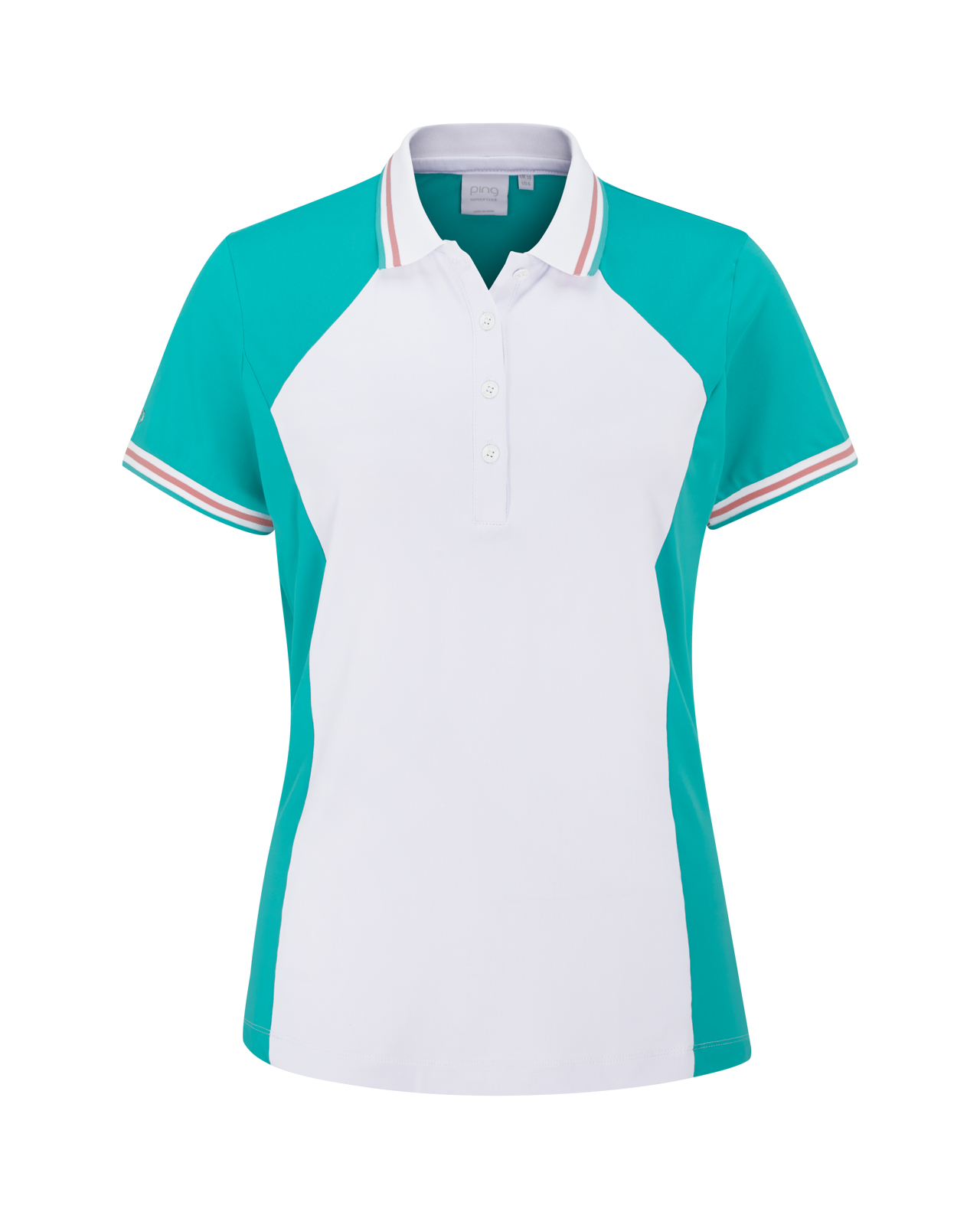 Ali, Polo, Damen - bright_aqua_white