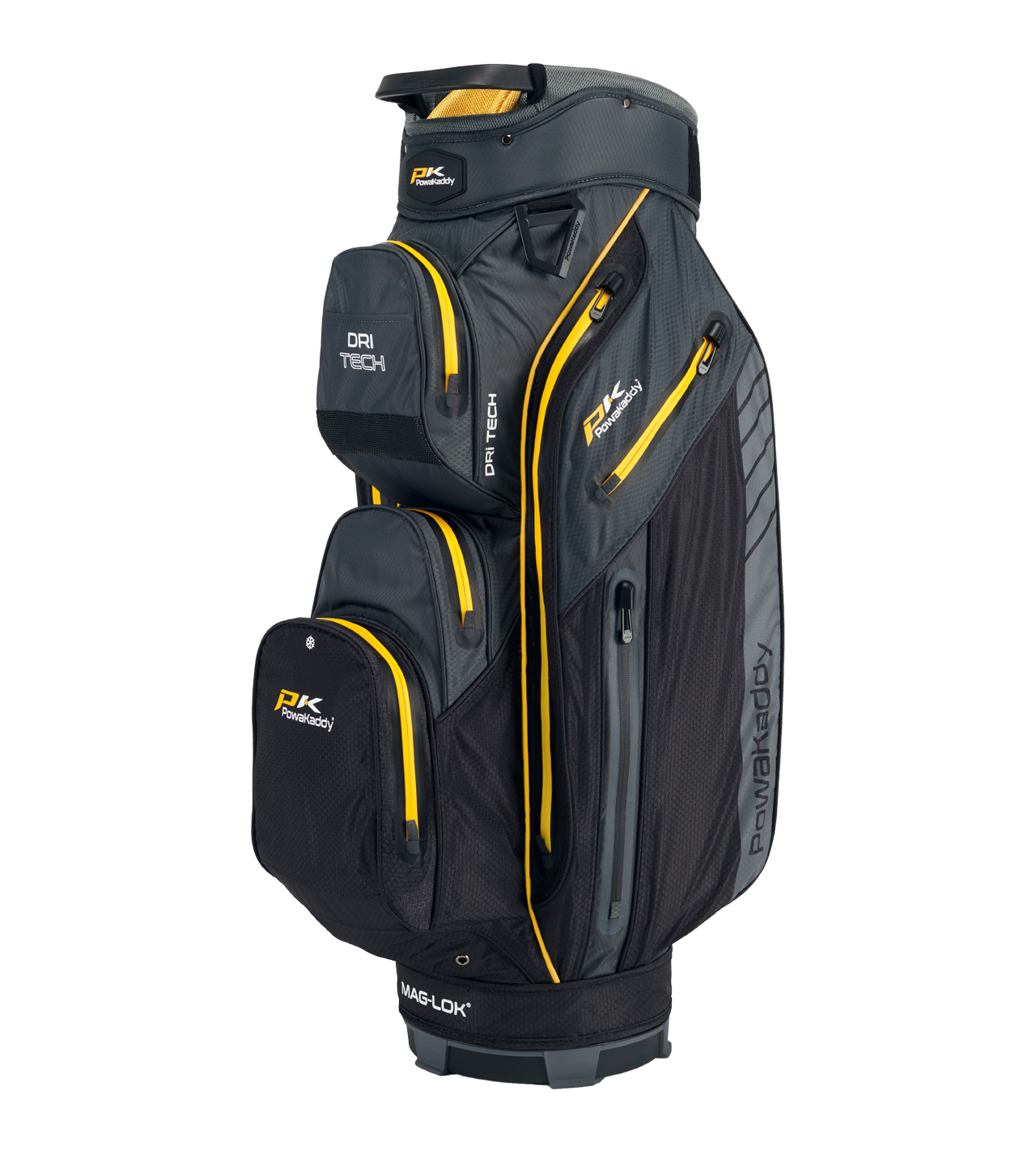 Dri Tech Waterproof, Cartbag - black_gunmetal_yellow_trim