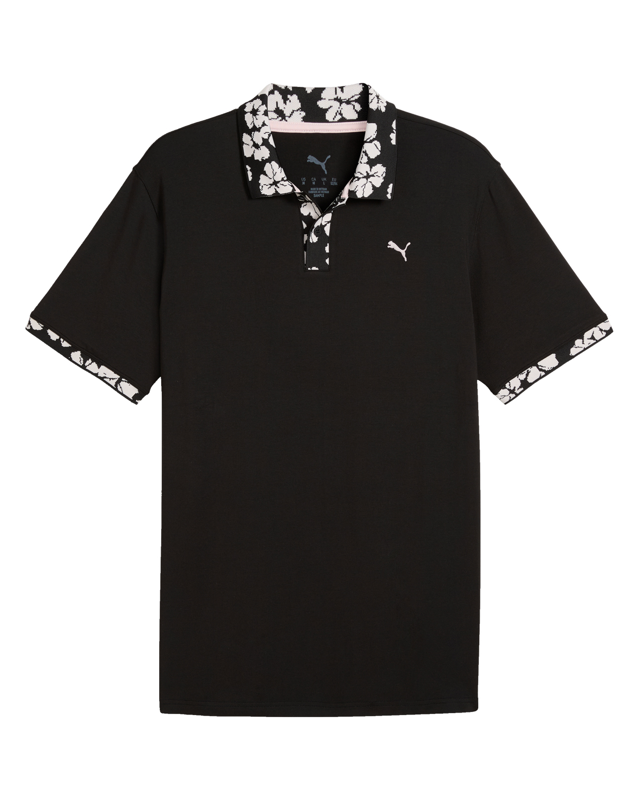 Modalon Floral Rib, Polo, Herren - black_rose_blossom