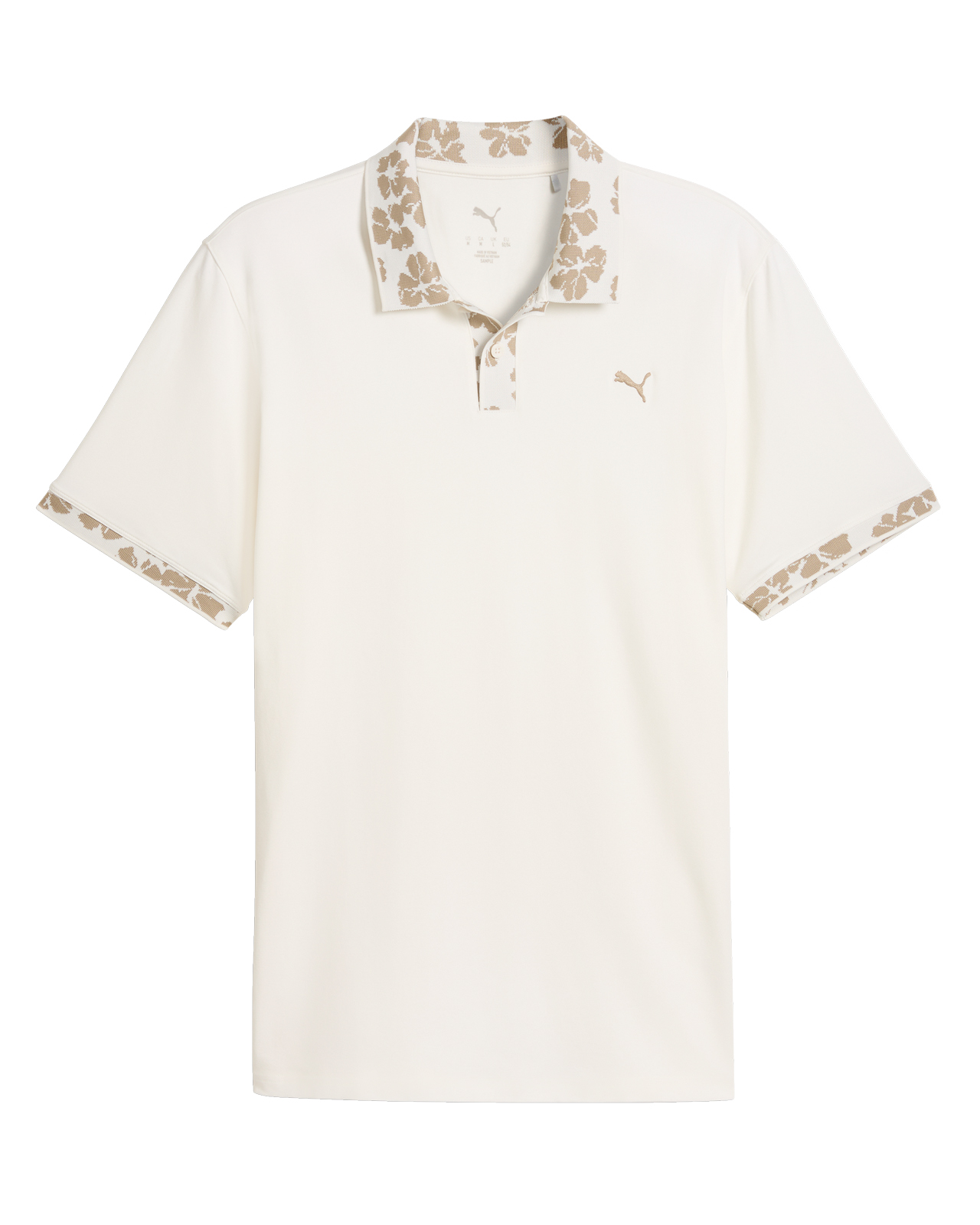 Modalon Floral Rib, Polo, Herren - warm_white_ice_coffee