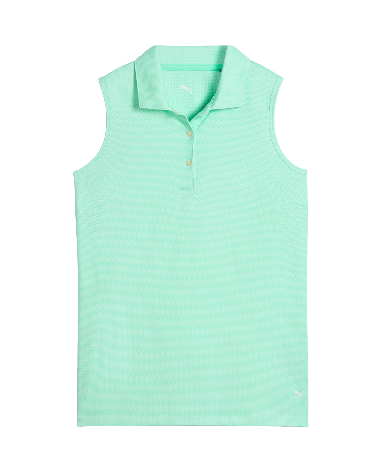 Birdseye, Ärmelloses Polo, Damen - white_glow_mint_jelly