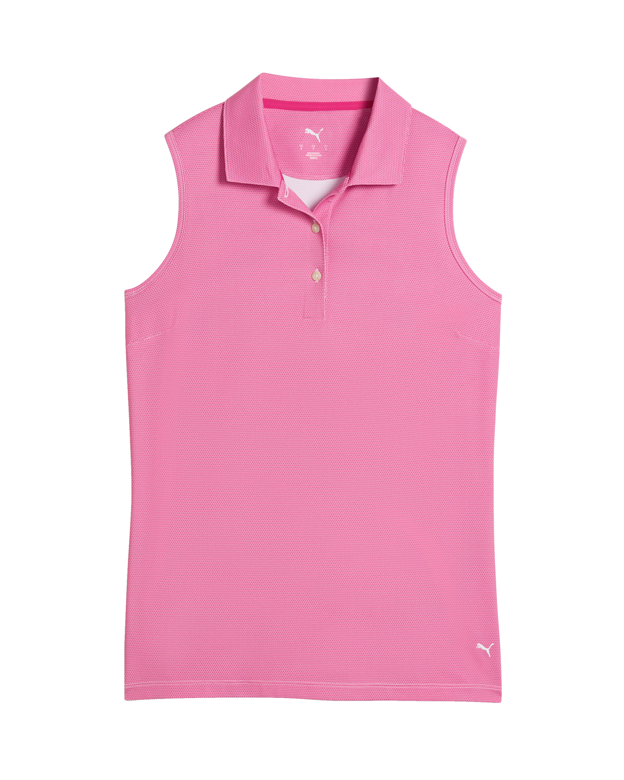 Birdseye, Ärmelloses Polo, Damen - white_glow_pink_opal