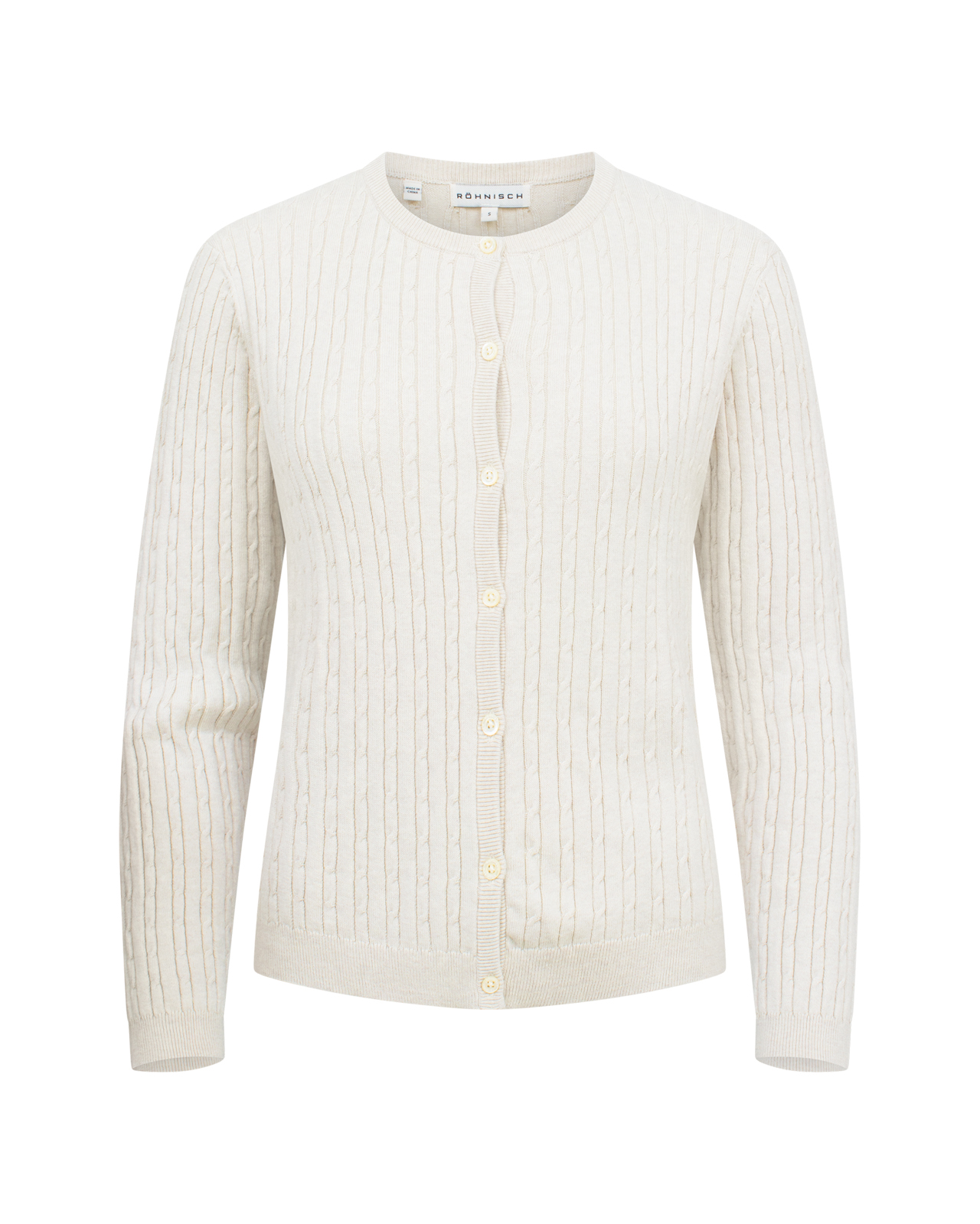 Classic Cable, Strickjacke, Damen - oatmeal