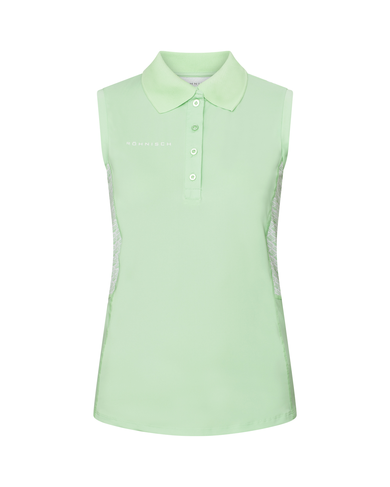 Nicky, Ärmelloses Polo, Damen - monogram_green_ash