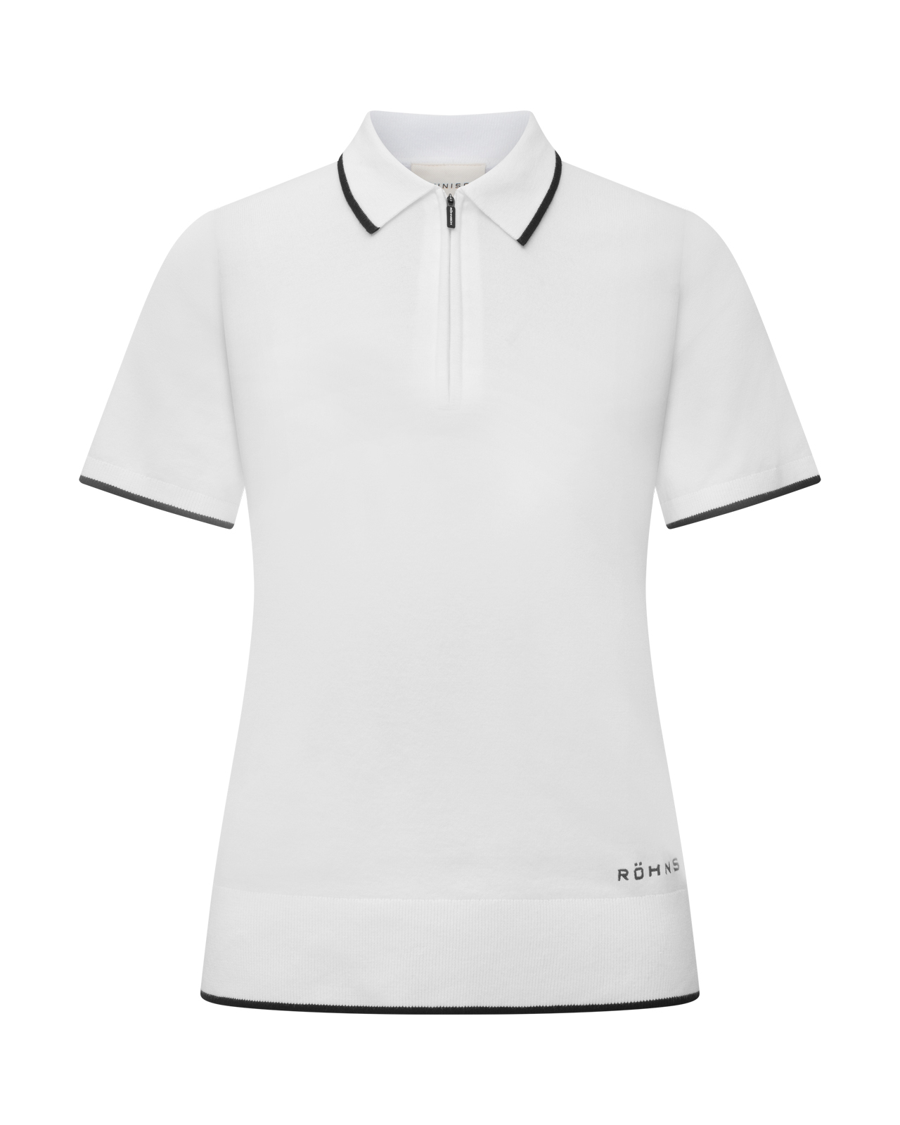 Knitted, Polo, Damen - white
