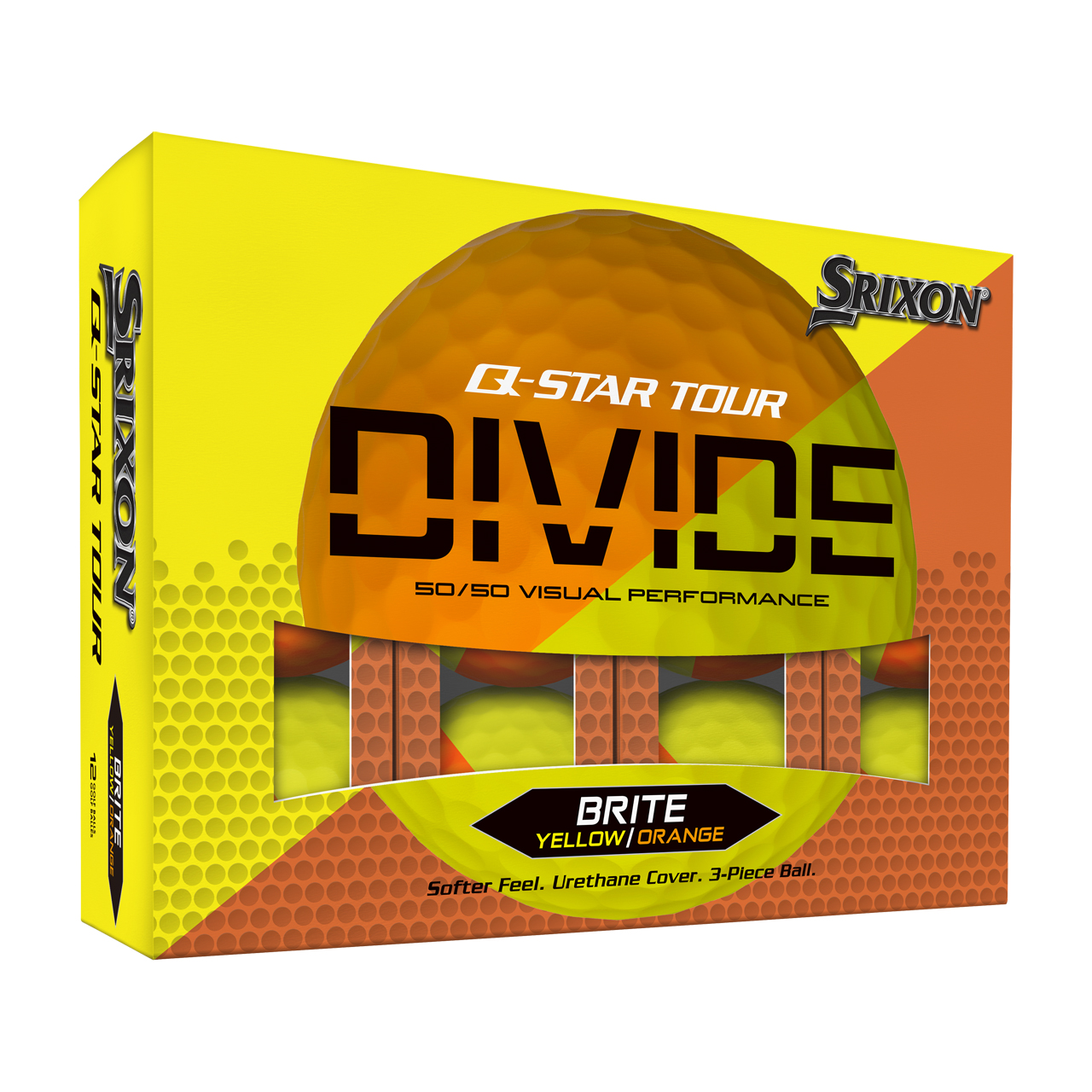 Q-Star Tour Divide 2, Bälle 3-Pack - yellow_orange