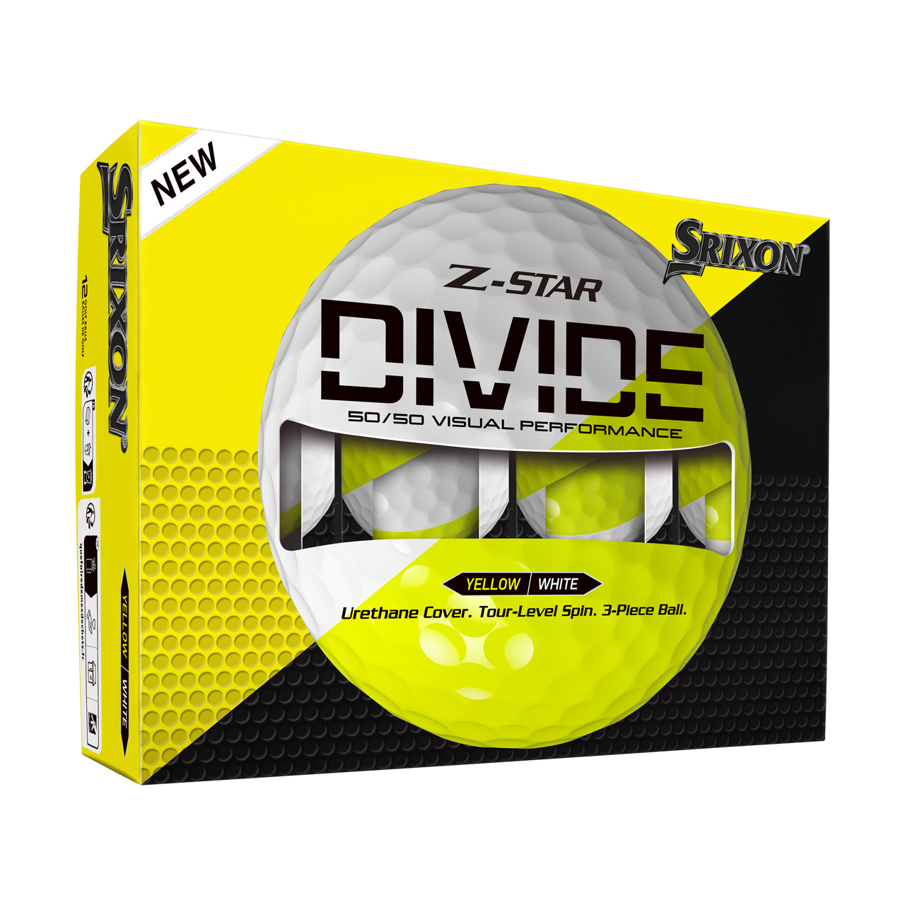 Z Star 9 Divide, Bälle 3-pack - white_yellow