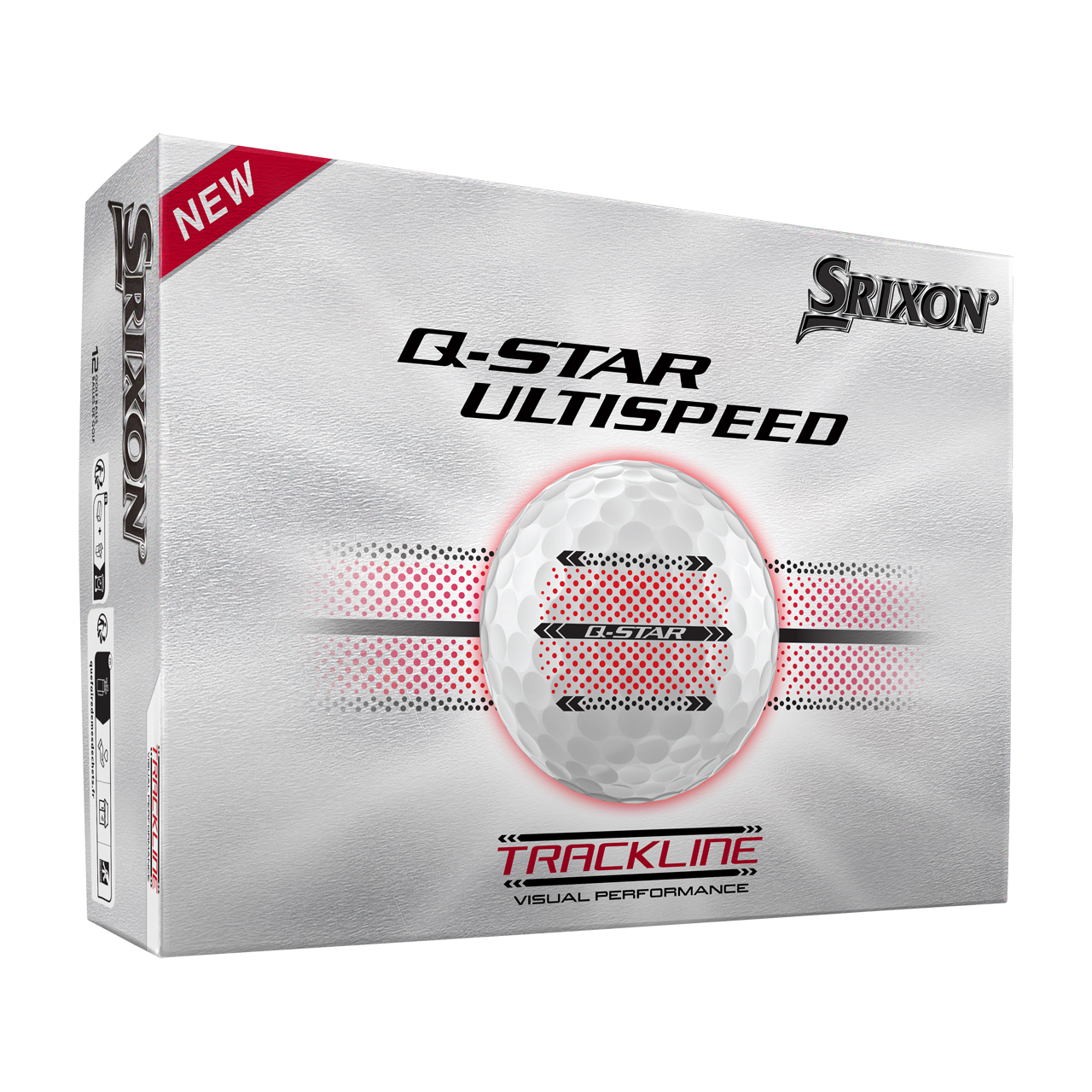 Q-Star UltiSpeed, Trackline, Bälle 3-pack - white