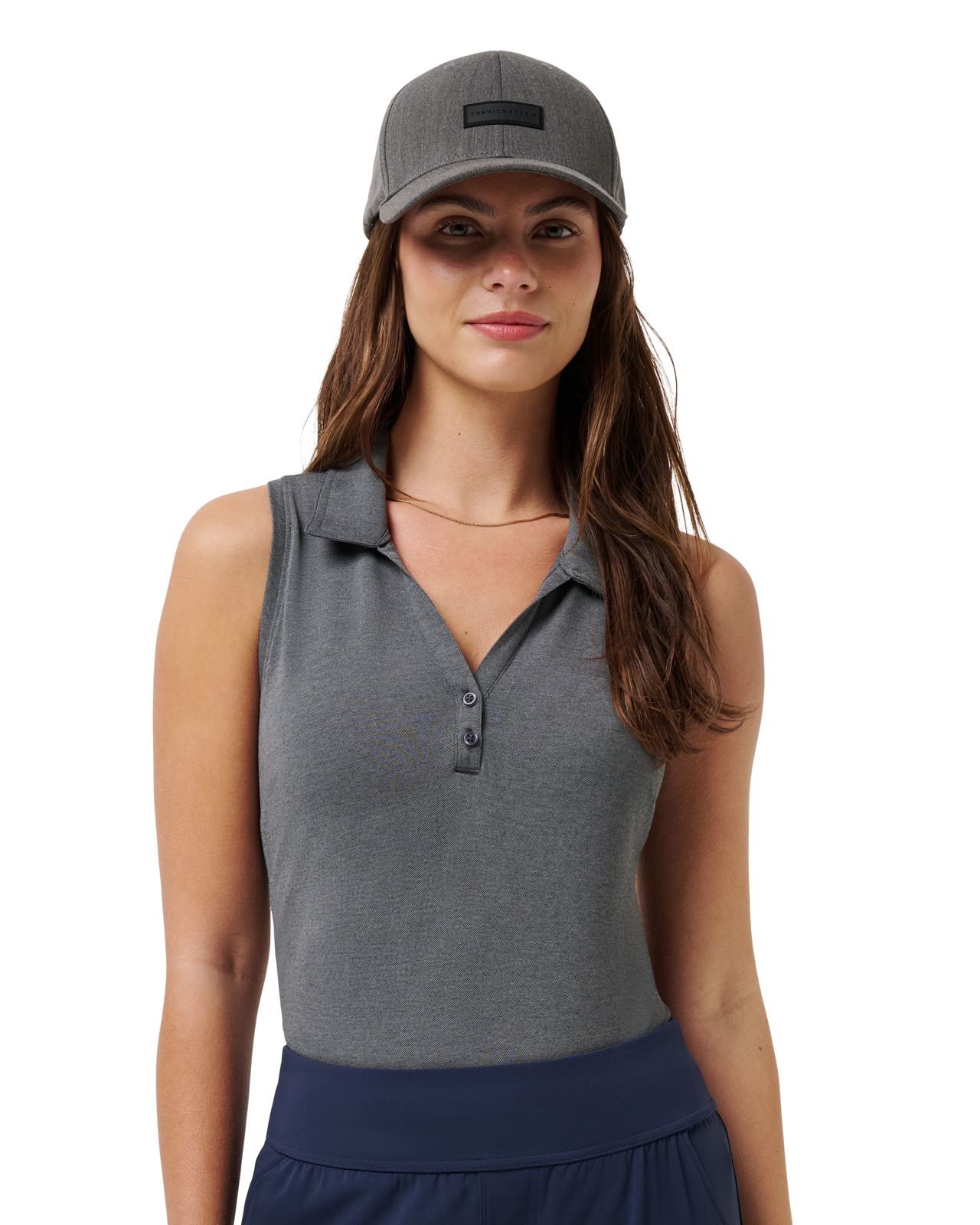 Featherweight, Ärmelloses Polo, Damen - heather_black