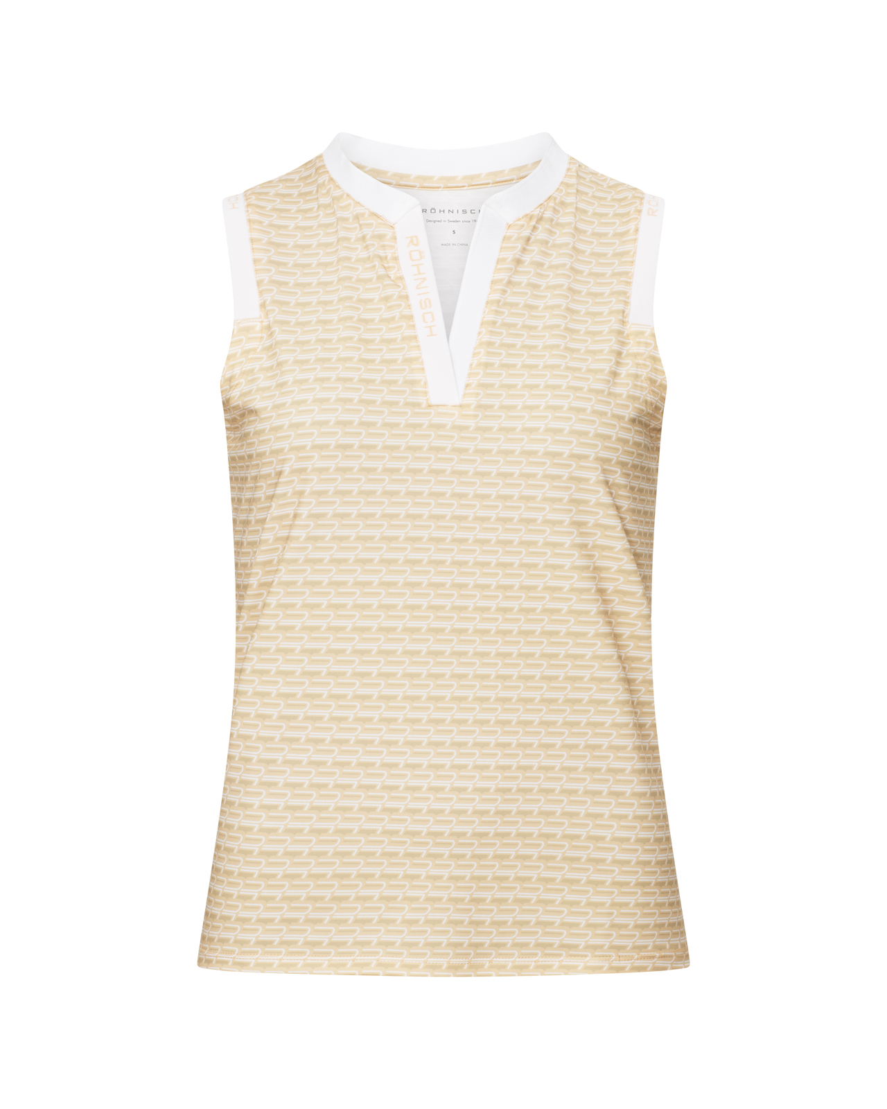 Abby, Ärmelloses Polo, Damen - monogram_peach
