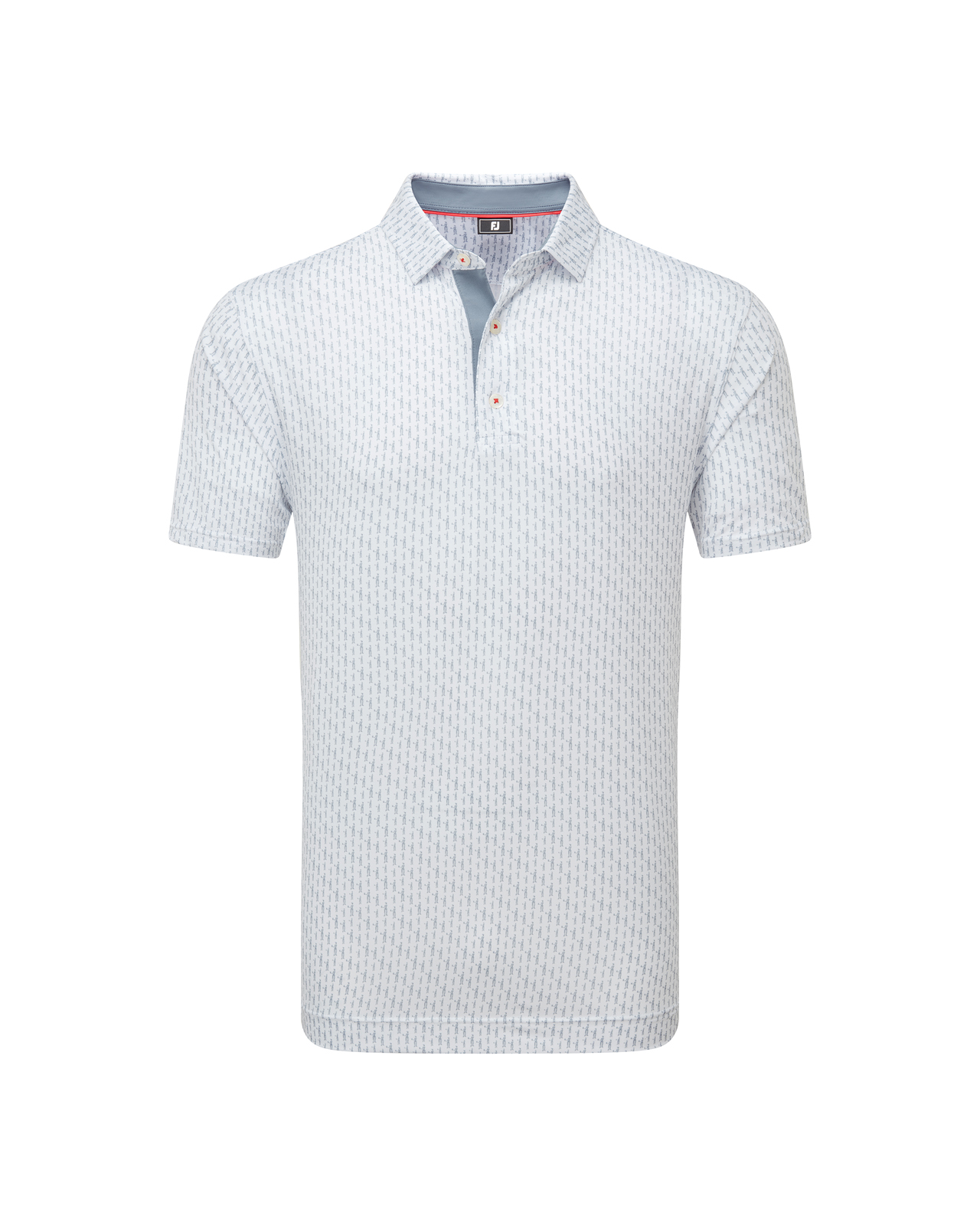 Figure Print, Polo, Herren - white_flint