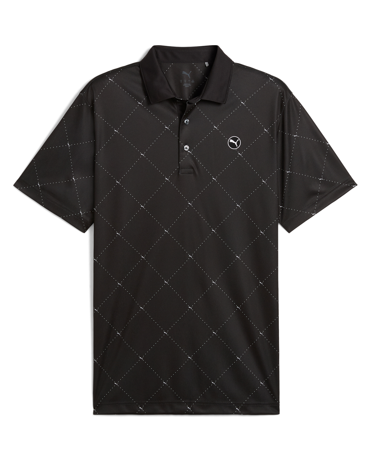 Pure 2.0 Argyle, Polo, Herren - black_white_glow