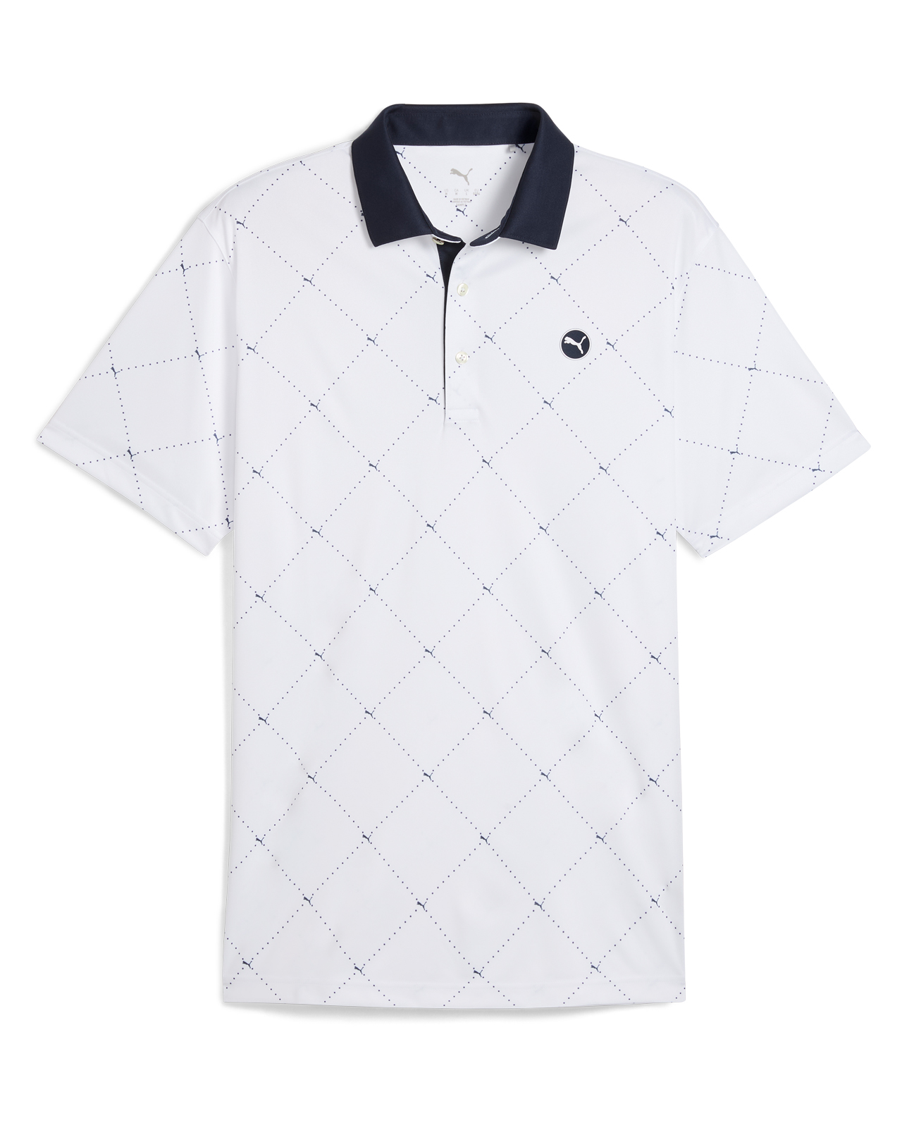 Pure 2.0 Argyle, Polo, Herren - white_glow_deep_navy